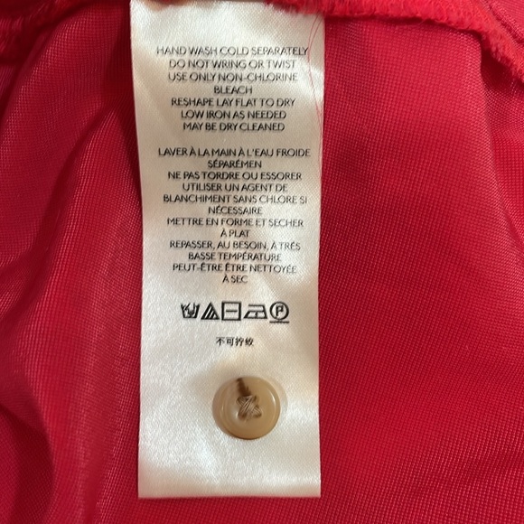 Pilcro Red Velvet Top Blouse Size XS Button Down EUC - Picture 8 of 9